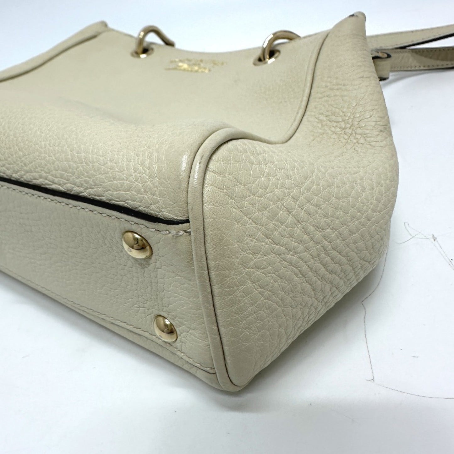 Gucci White Leather Handbag Shoulder Bag