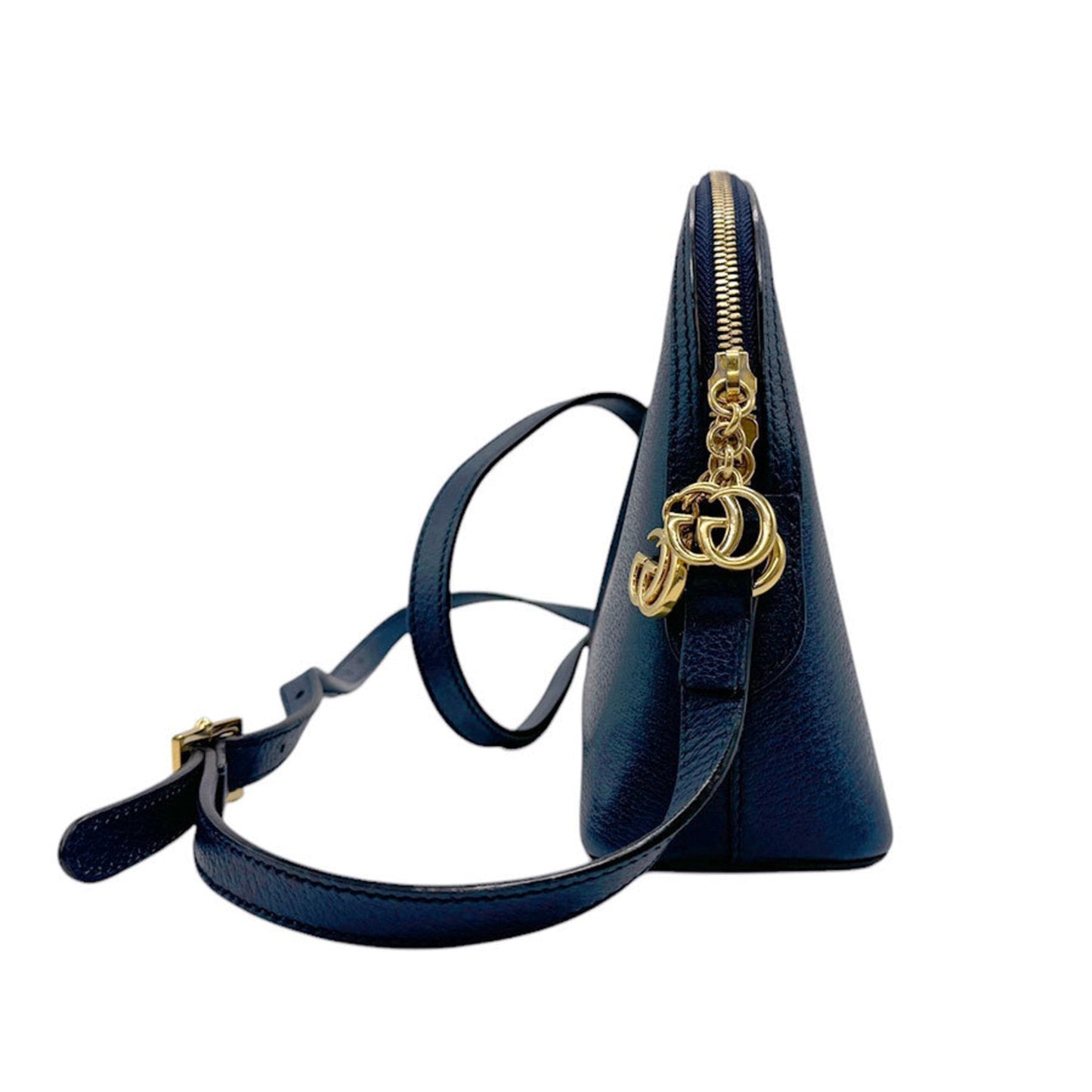 Gucci Navy Red Color Leather Shoulder Bag