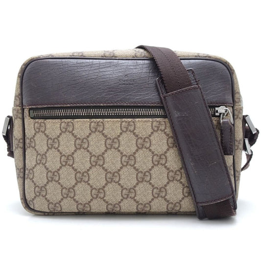 Gucci Beige Brown Pvc Leather Shoulder Bag ()