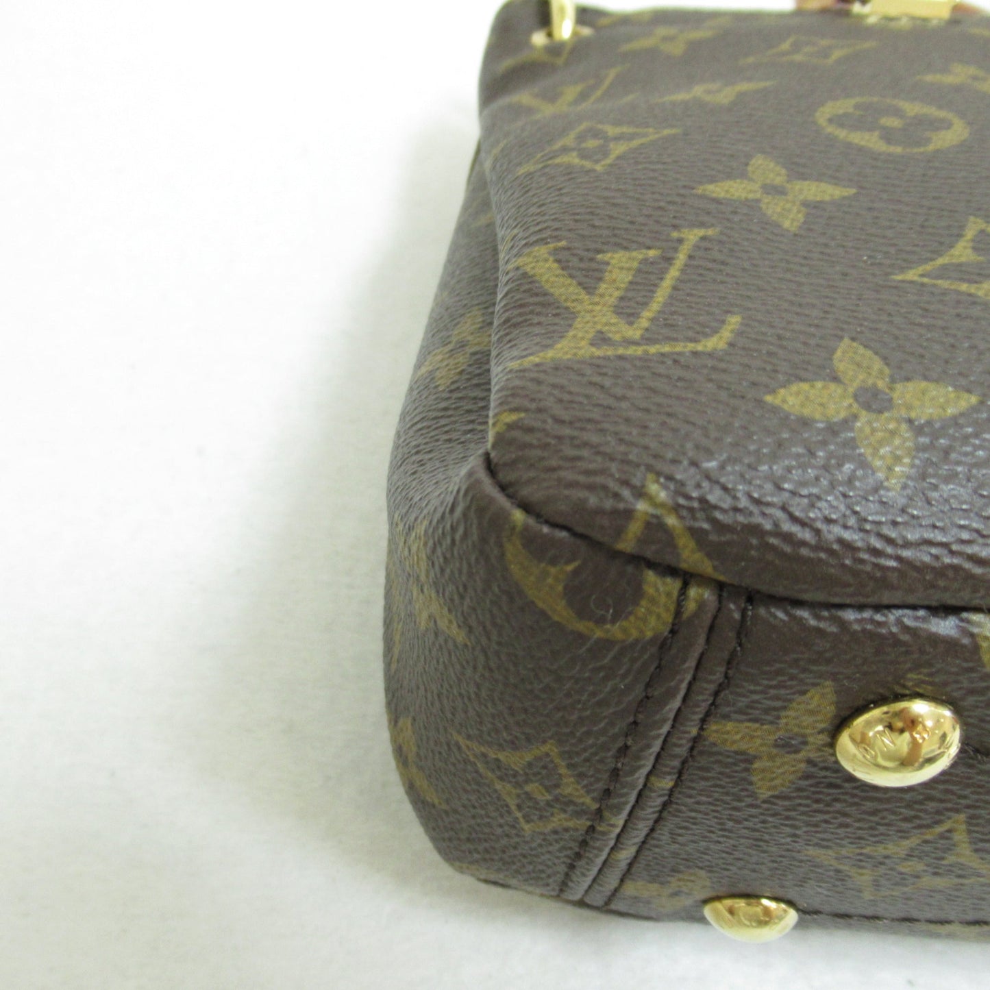 LOUIS VUITTON Palas BB 2way Shoulder Bag Brown Rose poodle Monogram PVC coated canvas M44034