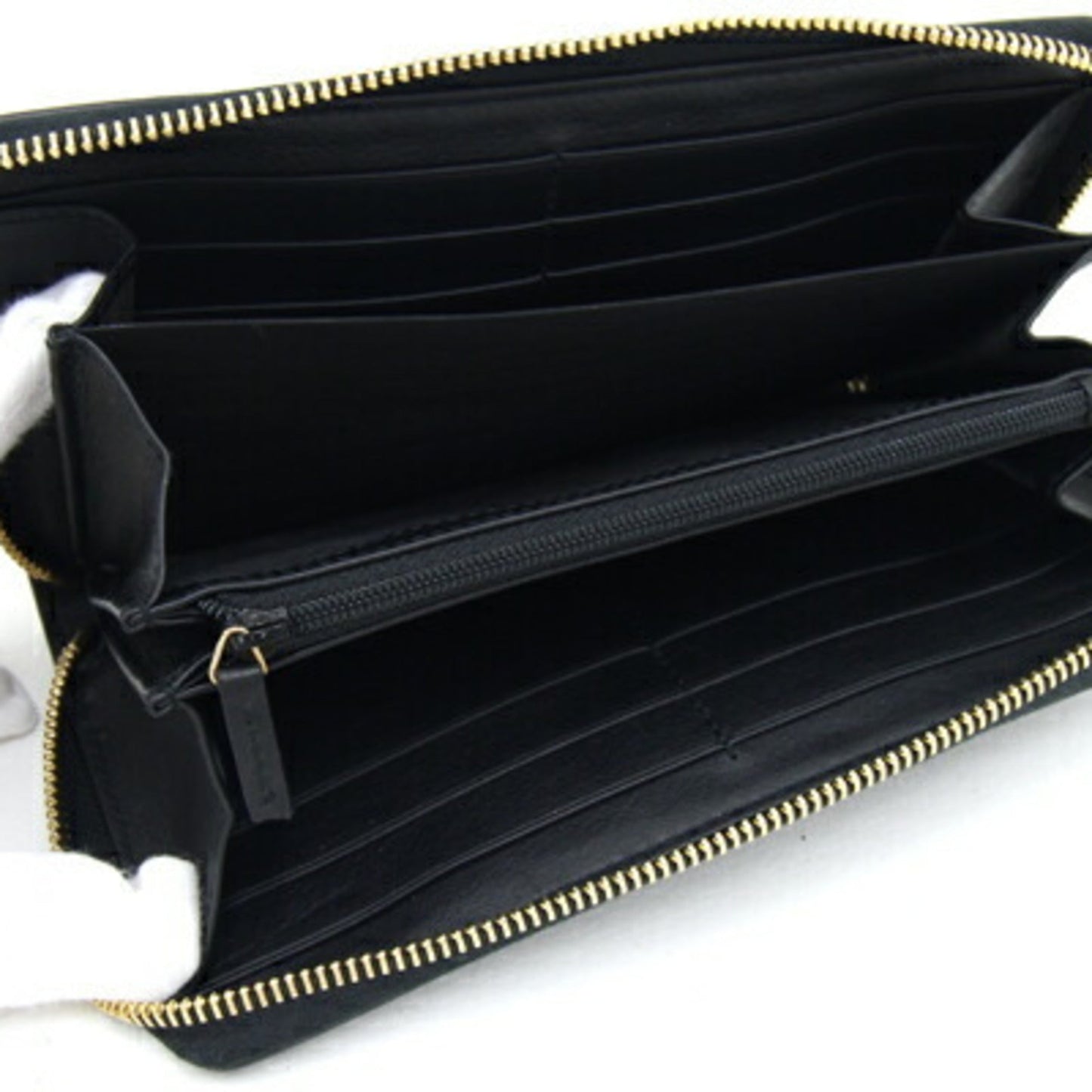 Gucci Black Ivory Leather Long Wallet (Bi-Fold)
