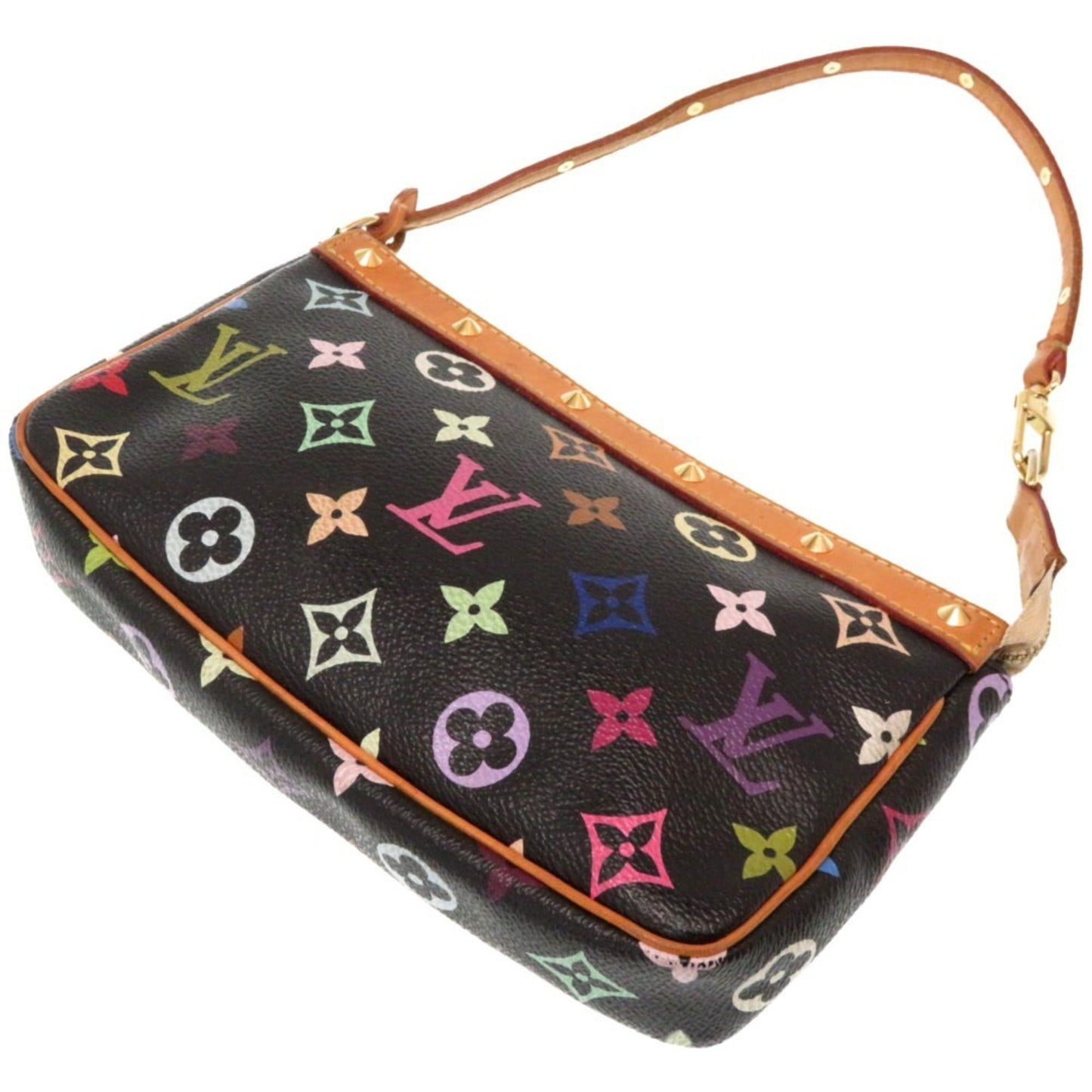 Louis Vuitton Monogram Multi Pochette Accessories M92648 Noir Black Pouch Bag Studs