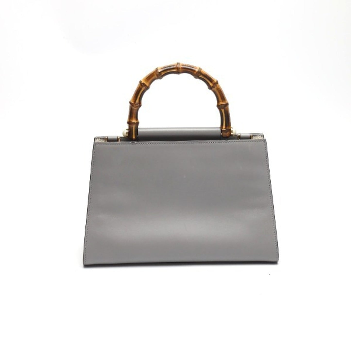 Gucci Gray Bamboo Handbag