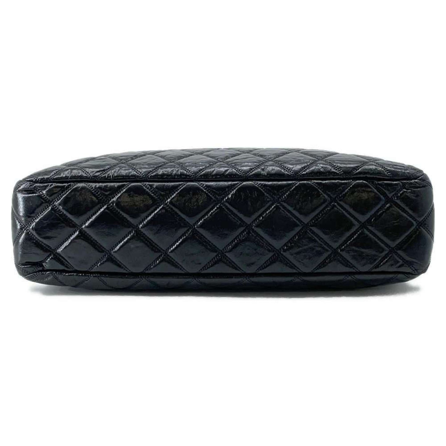 Chanel Chain Tote Bag Coco Mark Shiny Aged Calf Leather AS1875 CHANEL Shoulder Black