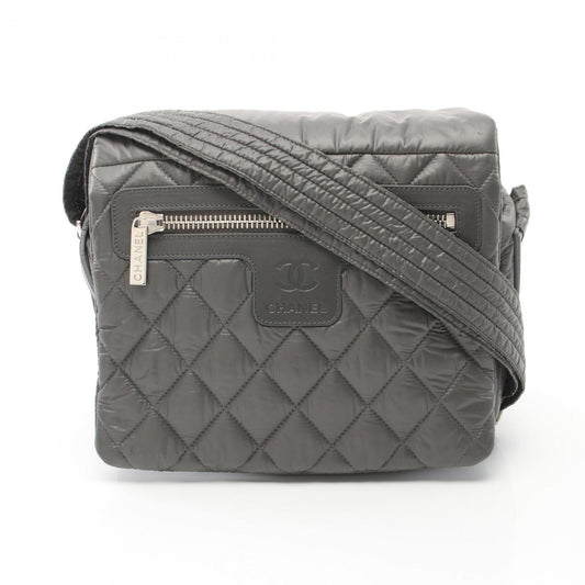 CHANEL Coco Cocoon Small Shoulder Bag Nylon Leather Women's Green 8616