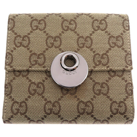 Gucci Brown Gg Canvas Leather Wallet (Bi-Fold) ()