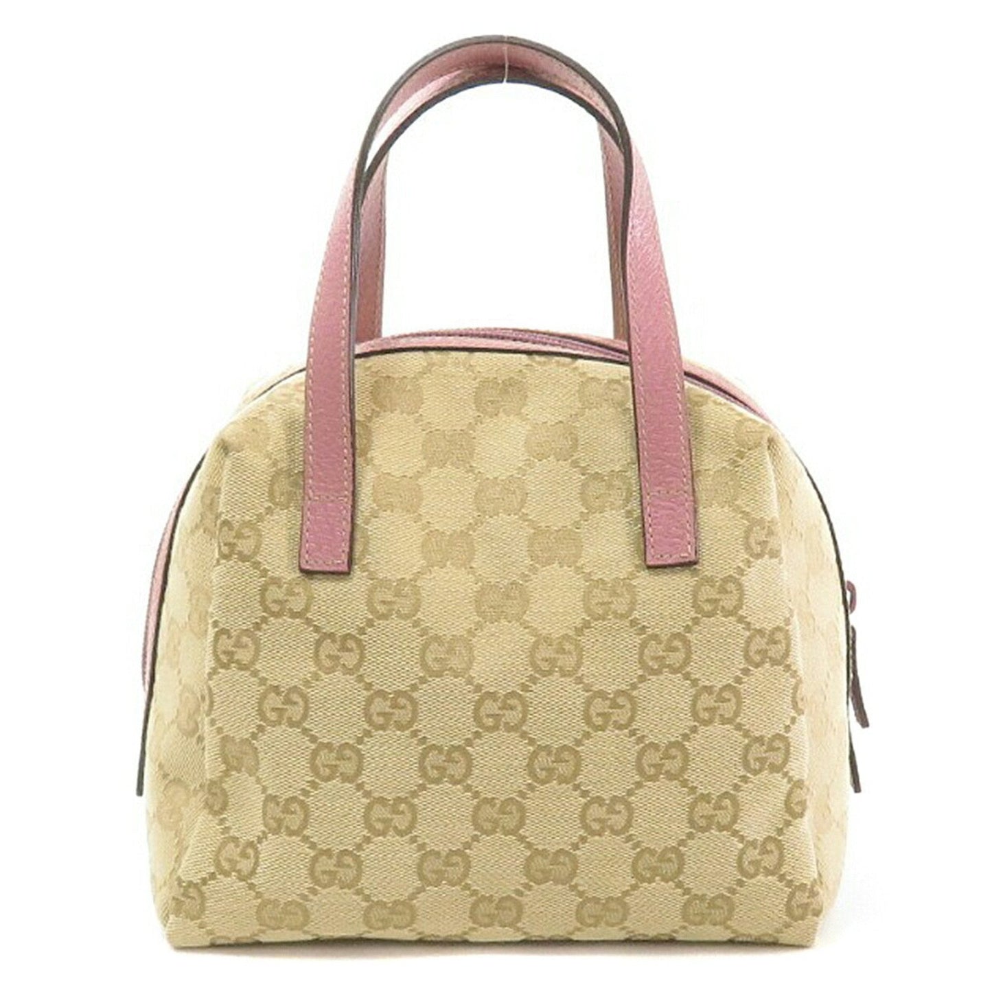 Gucci 124542 GG Handbag Canvas Leather Ladies