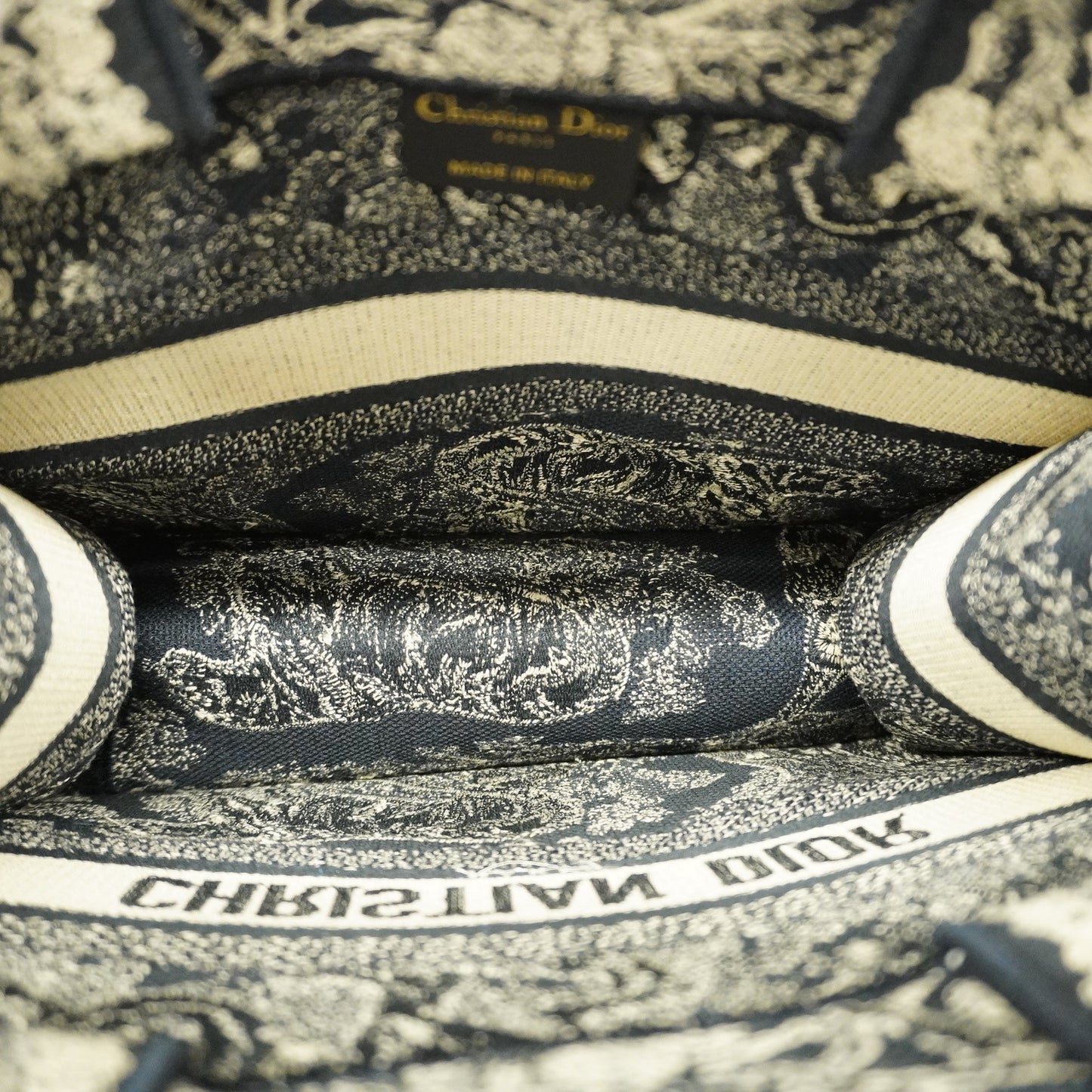 CHRISTIAN DIORAuth  Book Tote Women's Canvas Tote Bag Navy