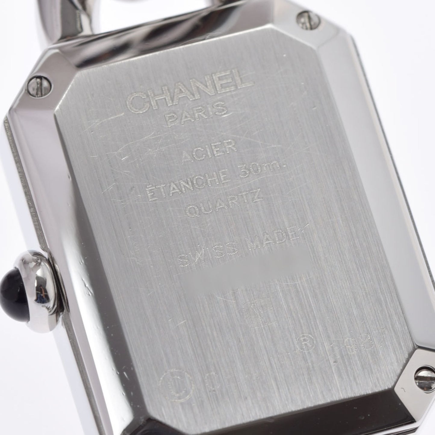 Chanel Premiere size M ladies SS watch quartz white shell dial