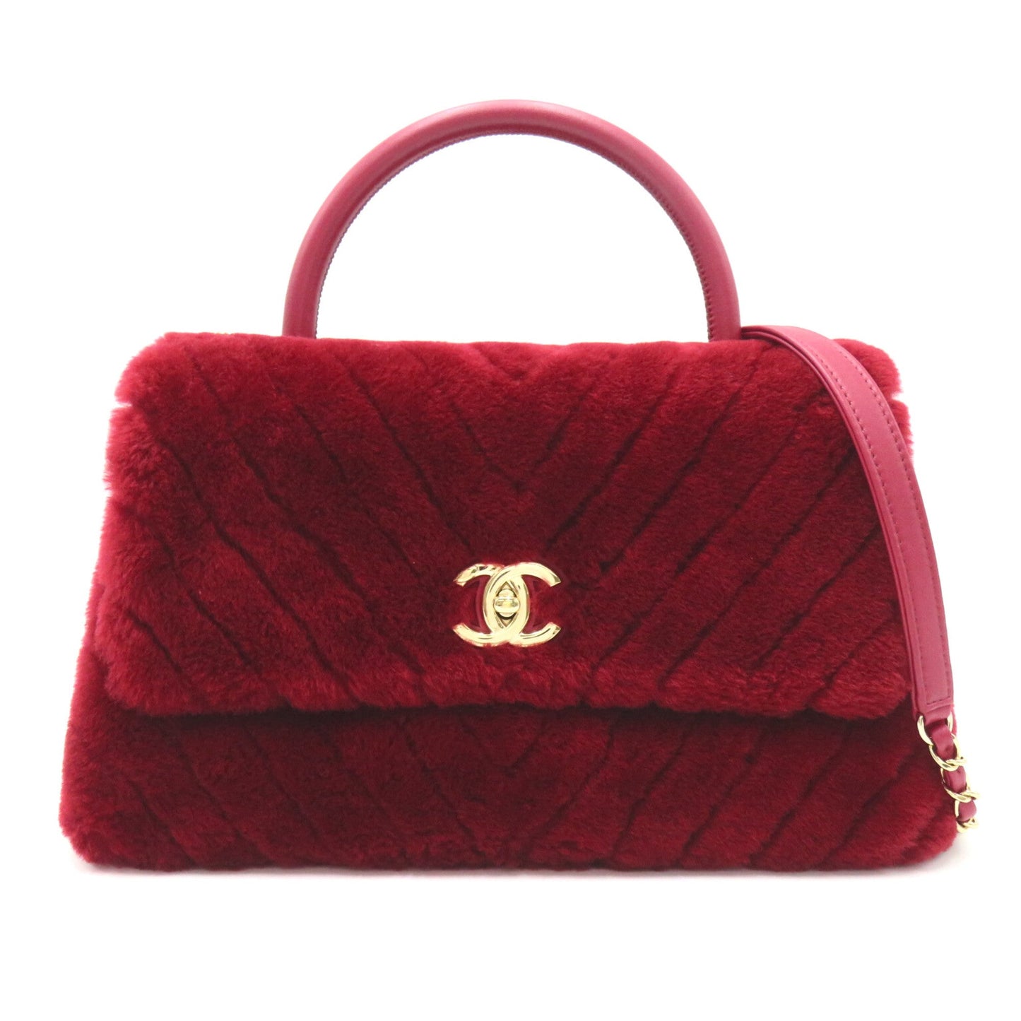CHANEL Coco handle 2way Shoulder Bordeaux system leather AP044283