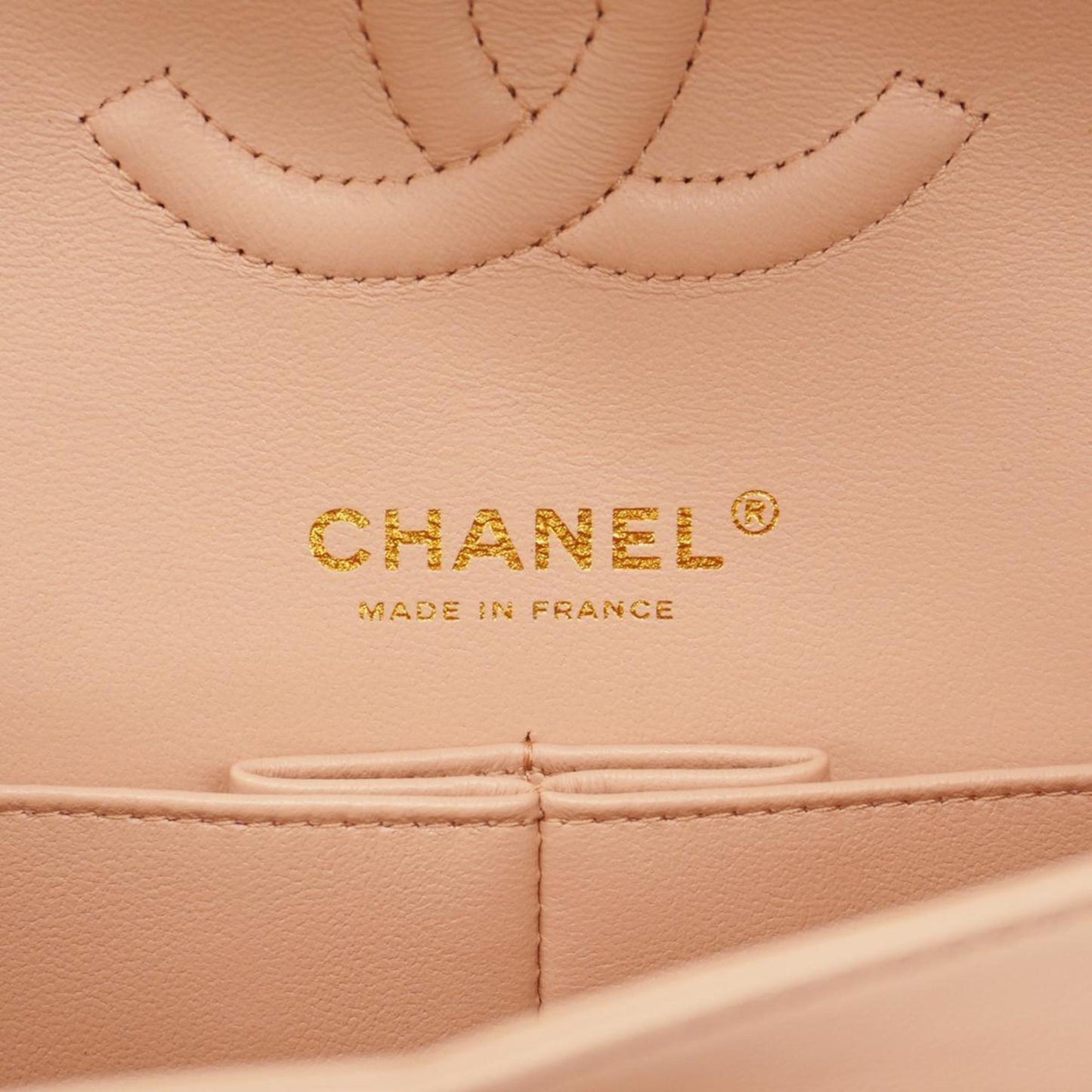 Chanel Shoulder Bag Matelasse W Flap Chain Lambskin Pink Champagne Women's