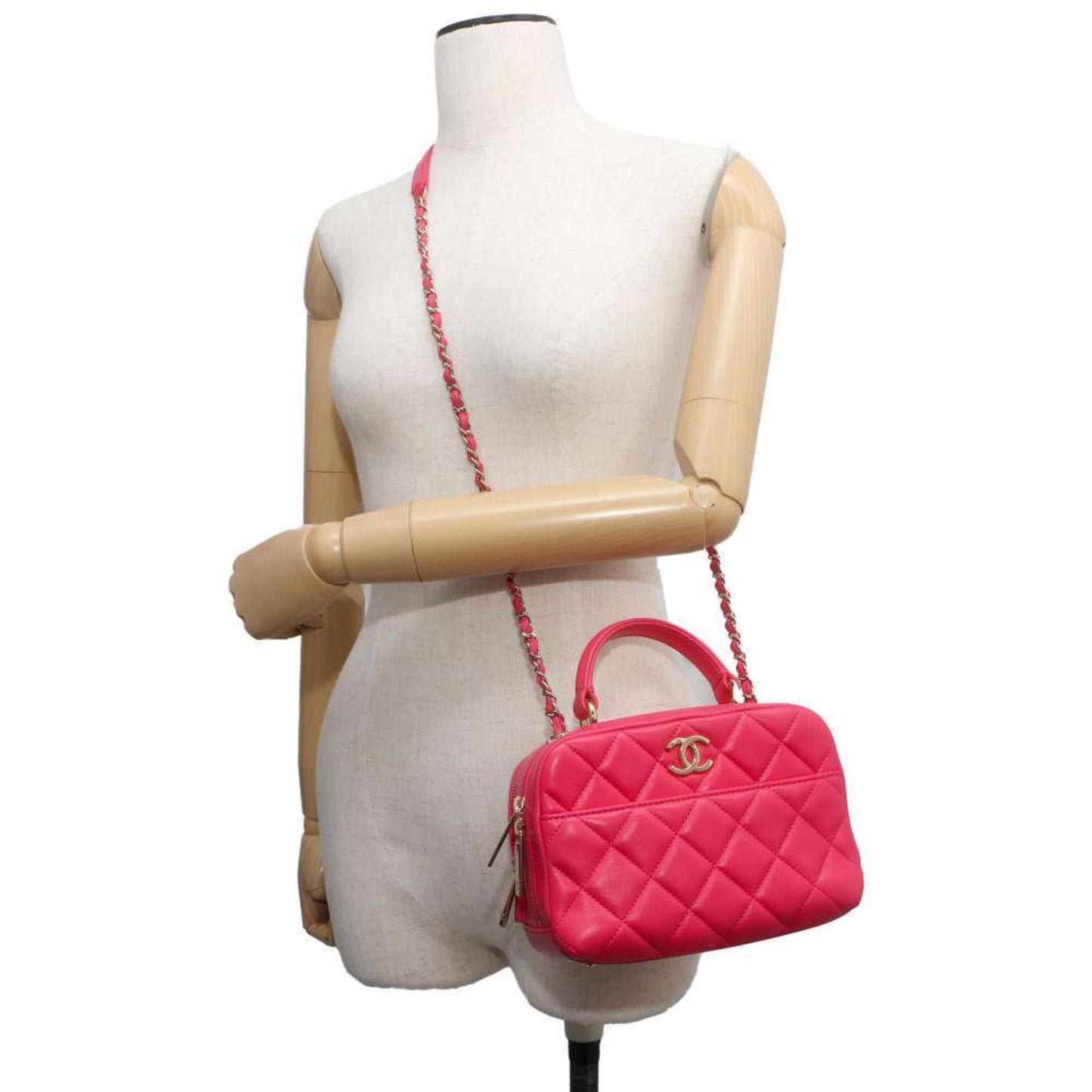 Chanel Chain Shoulder Bag Matelasse Coco Mark Lambskin A92238 CHANEL
