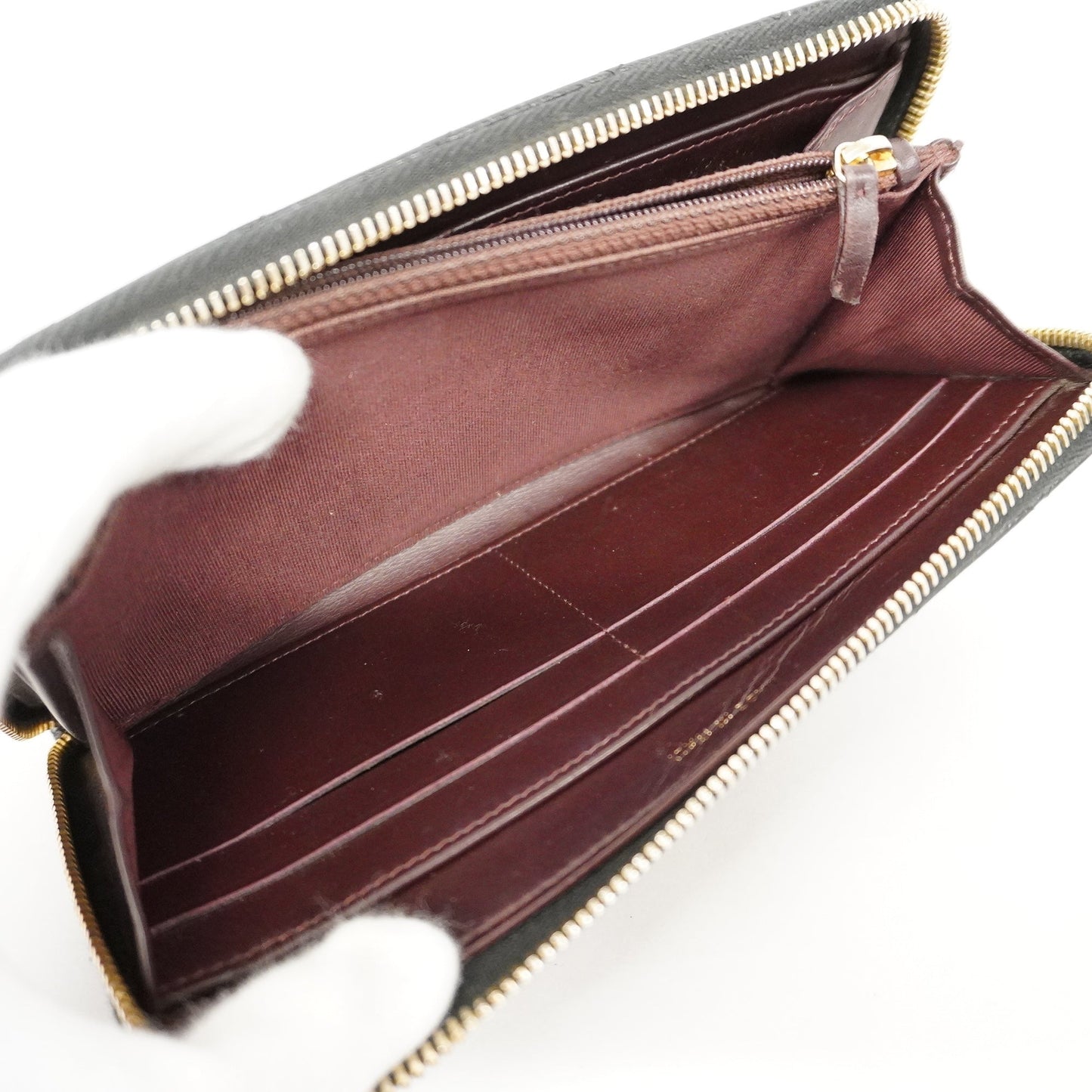 ChanelAuth  Matelasse Gold Hardware Women's Caviar Leather Long Wallet Black