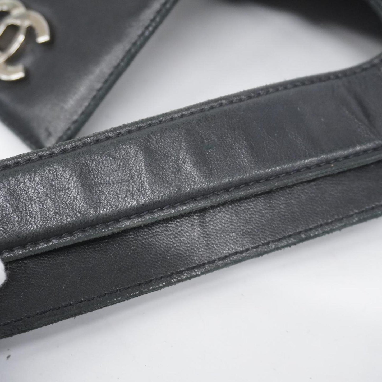 Chanel Shoulder Bag Bicolor Lambskin Black Women's