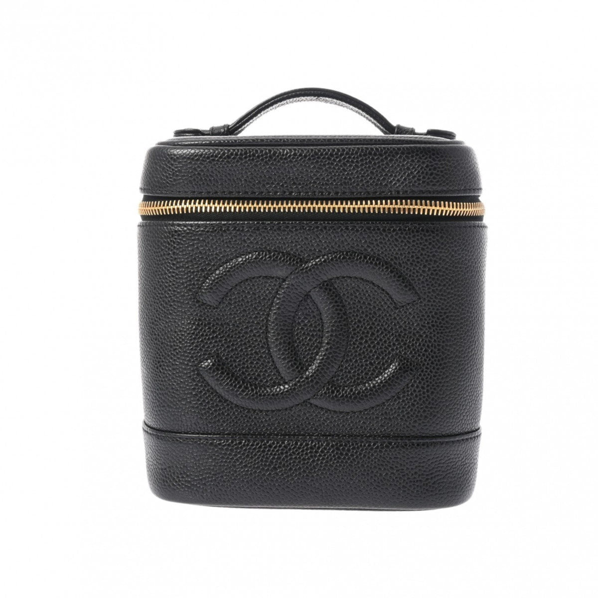 CHANEL Vanity Black A01998 Women's Caviar Skin Handbag