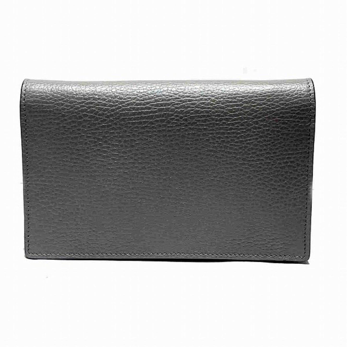 Gucci Gray Leather Chain/Shoulder Wallet