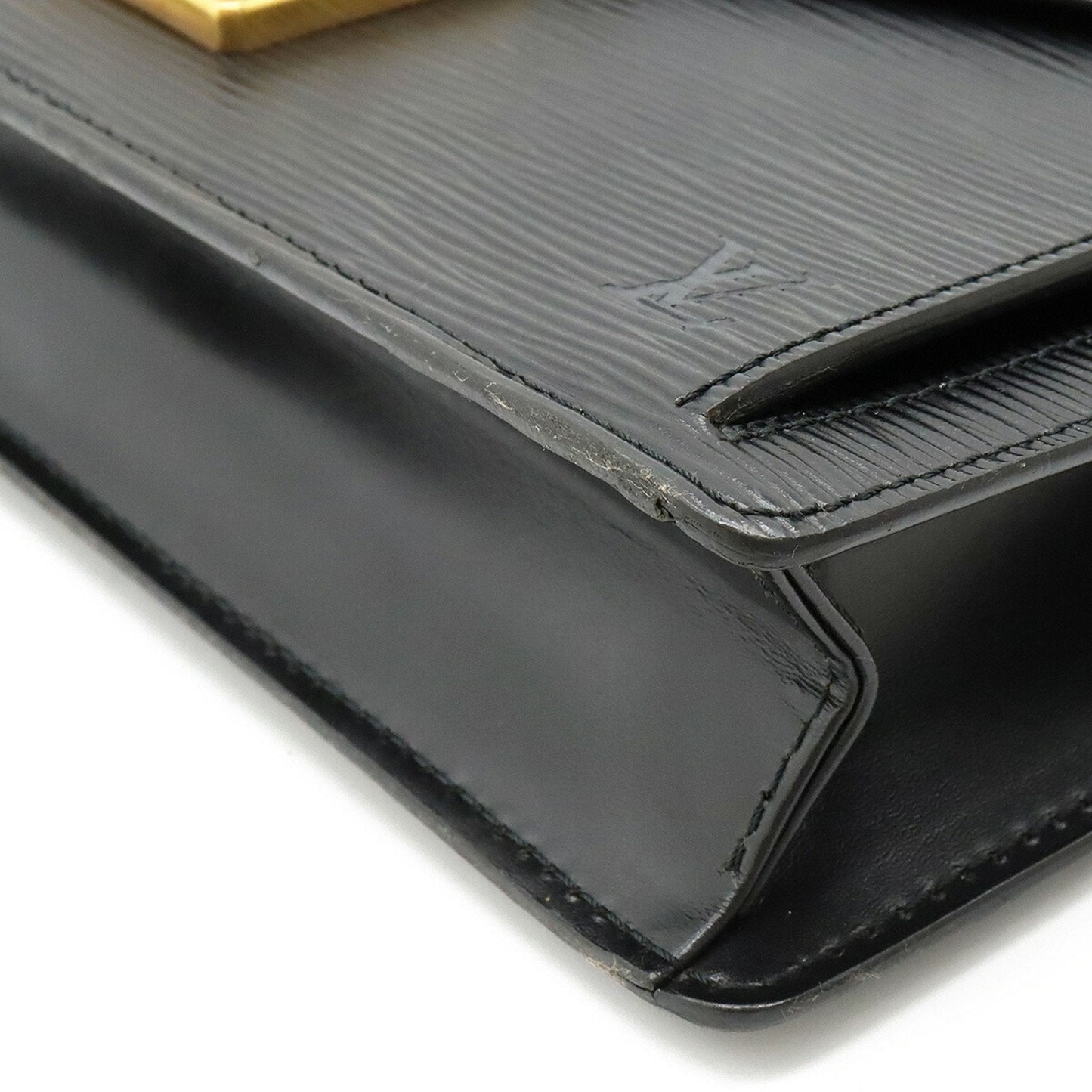 LOUIS VUITTON Epi Pochette Serie Dragonne Second Bag Noir Black Key Missing M52612