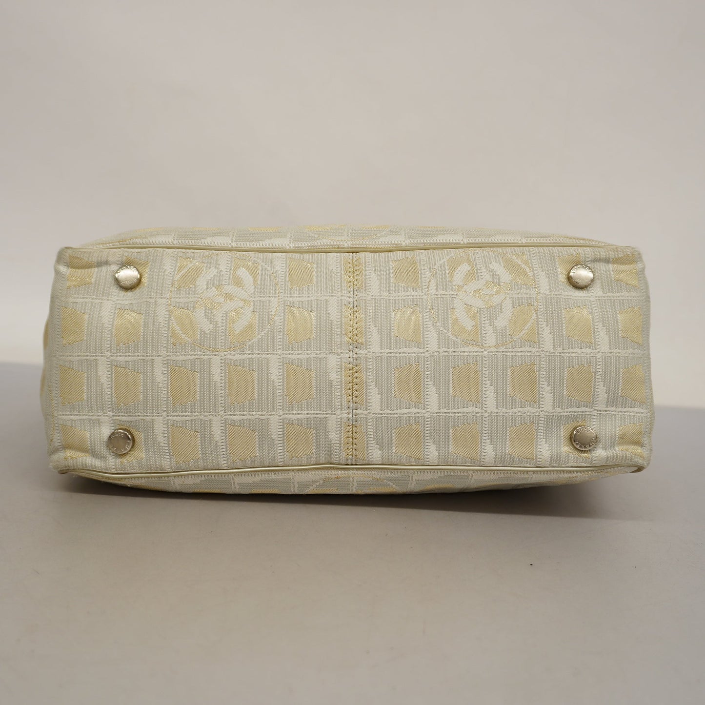 ChanelAuth  New Travel Line Tote Bag Women's Nylon Canvas Gray