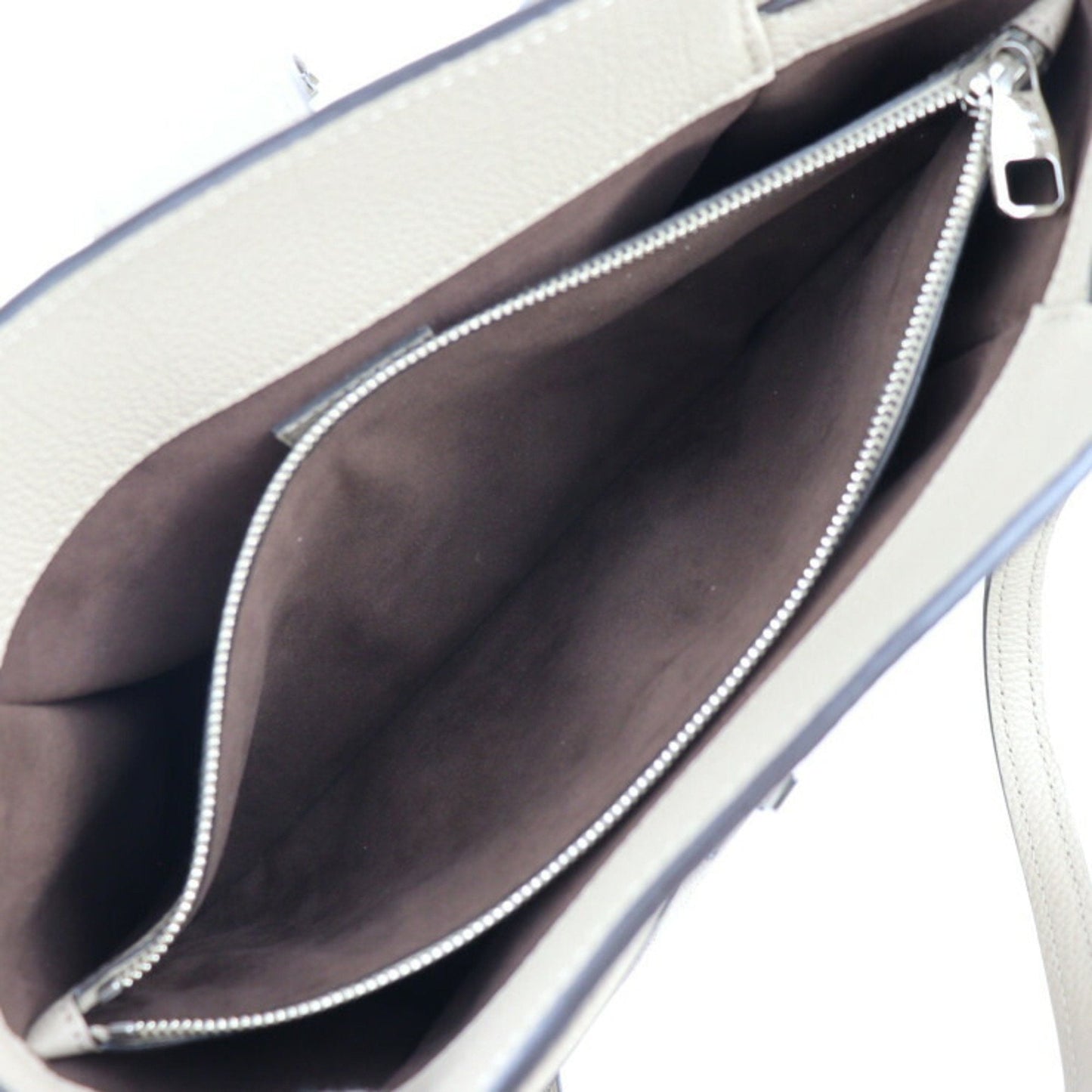 LOUIS VUITTON Sevres Handbag M41791 Monogram Mahina Galle Beige Silver Hardware Shoulder Bag Tote