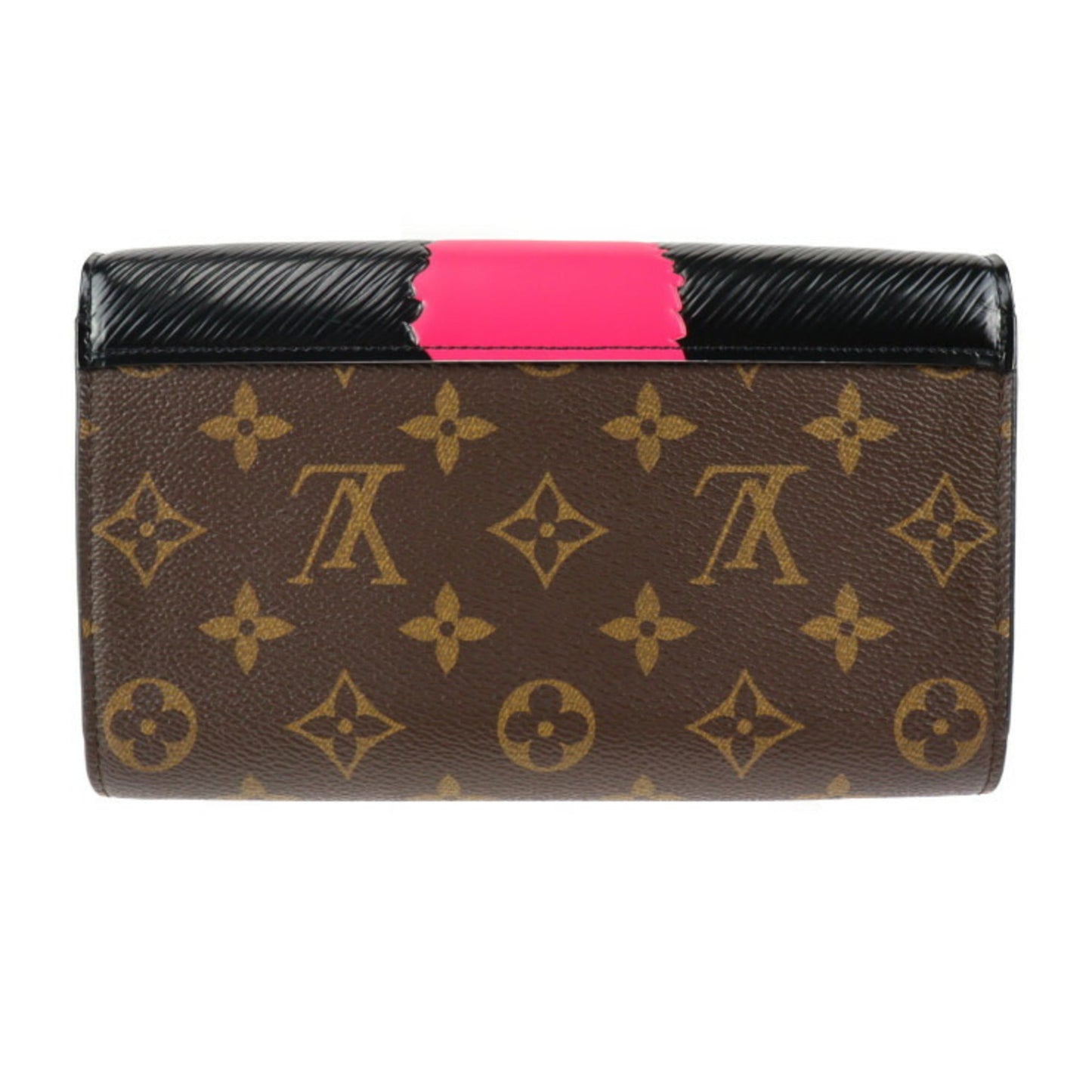 LOUIS VUITTON Portefeuille Chain Kansai Yamamoto Collaboration Shoulder Bag M67256 Monogram Canvas Leather Brown Multicolor Silver Hardware Kabuki Wallet Long
