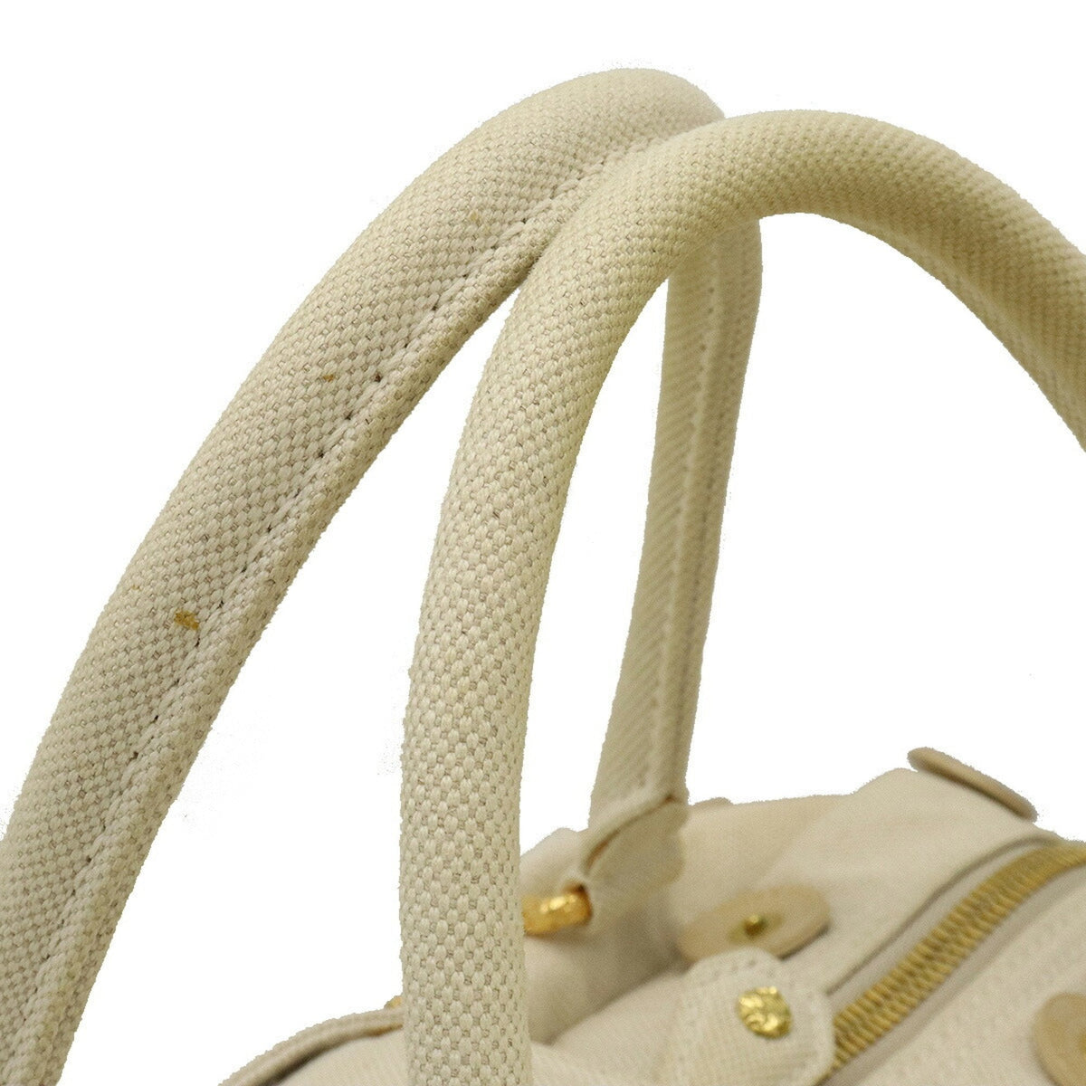 LOUIS VUITTON Polkadots Panama Bowlie Handbag Boston Bag Canvas Ivory M95409