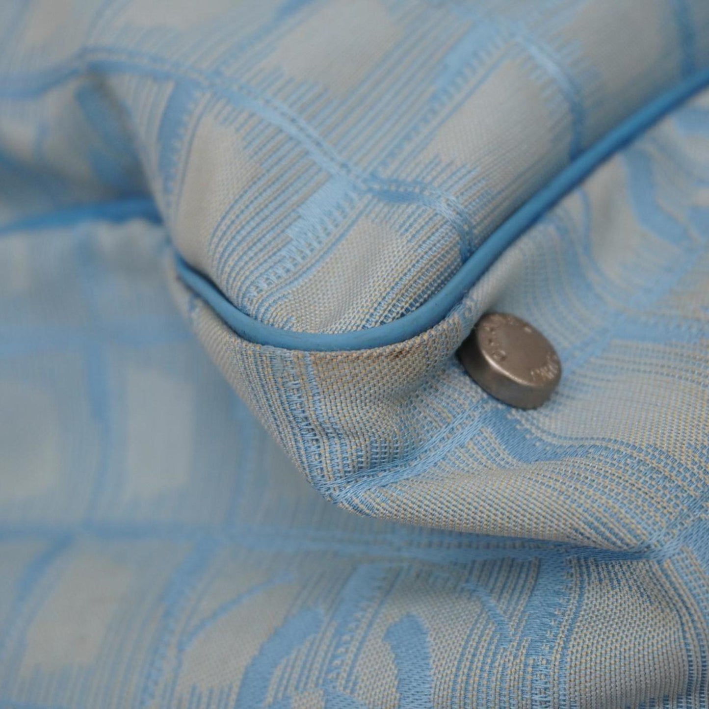 Chanel Tote Bag New Travel Nylon Light Blue Women's