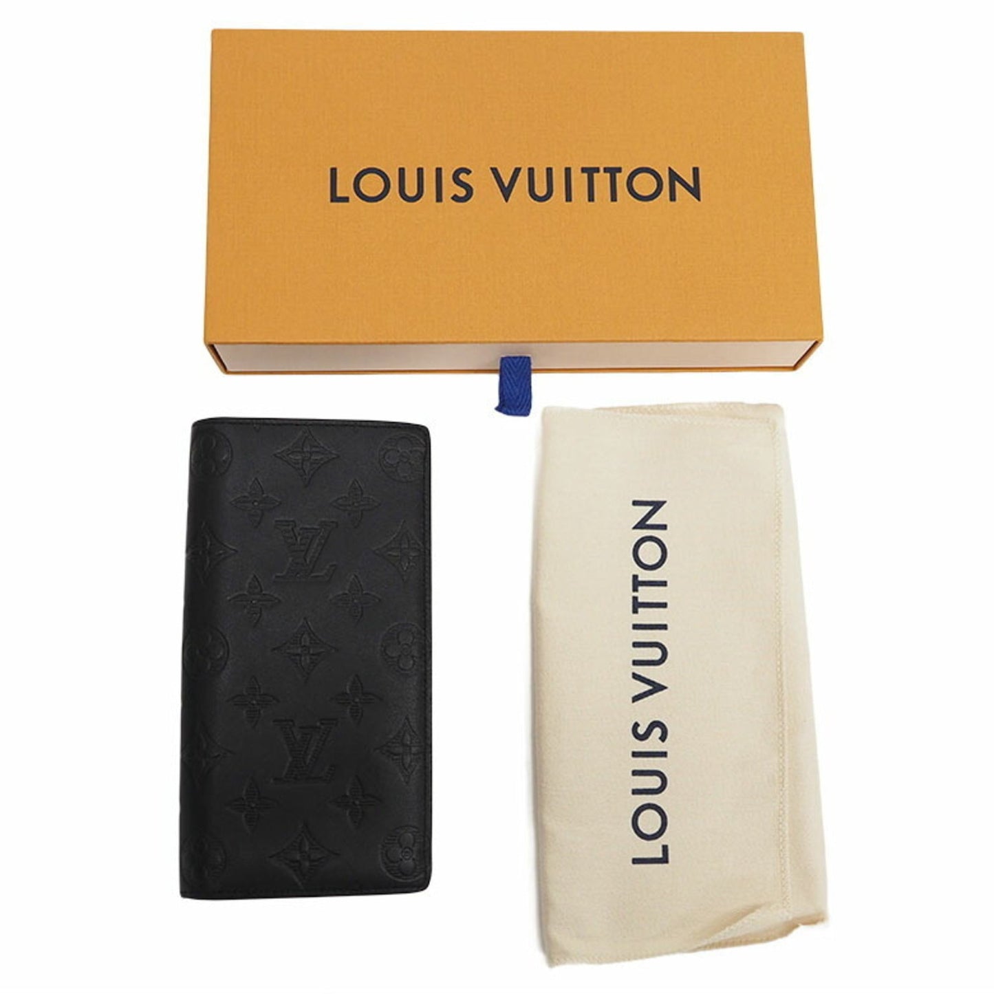 LOUIS VUITTON Portefeuille Blazer Monogram Shadow Black M62900 Bifold Long Wallet Men's