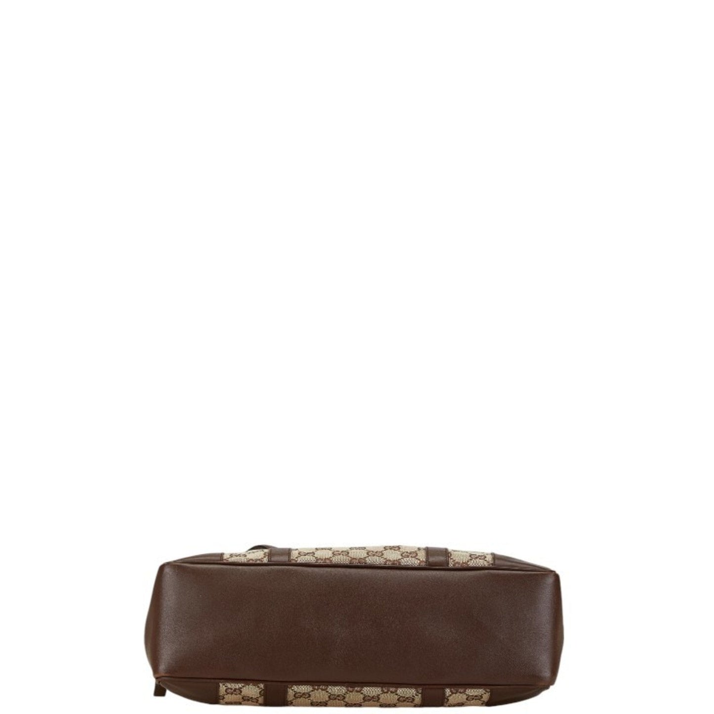 Gucci Beige Brown Canvas Leather Handbag