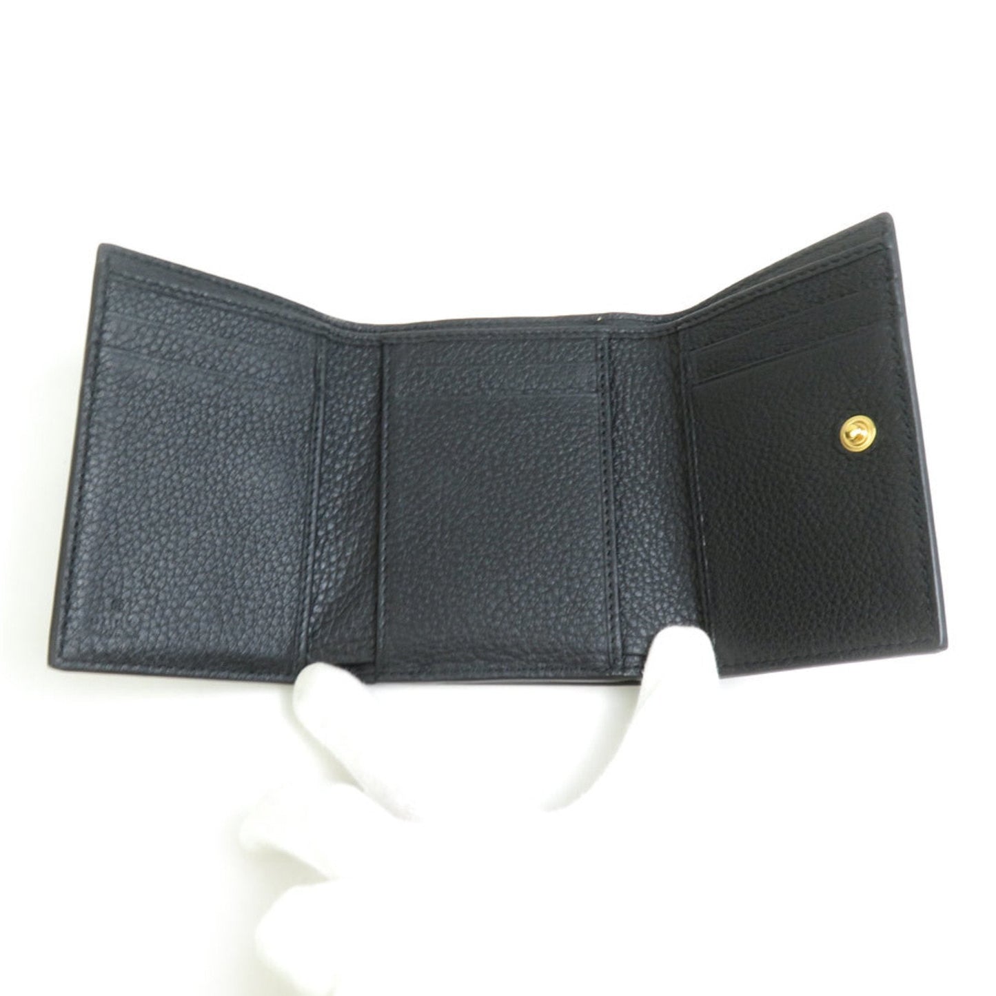 Gucci Black Leather Wallet (Tri-Fold)