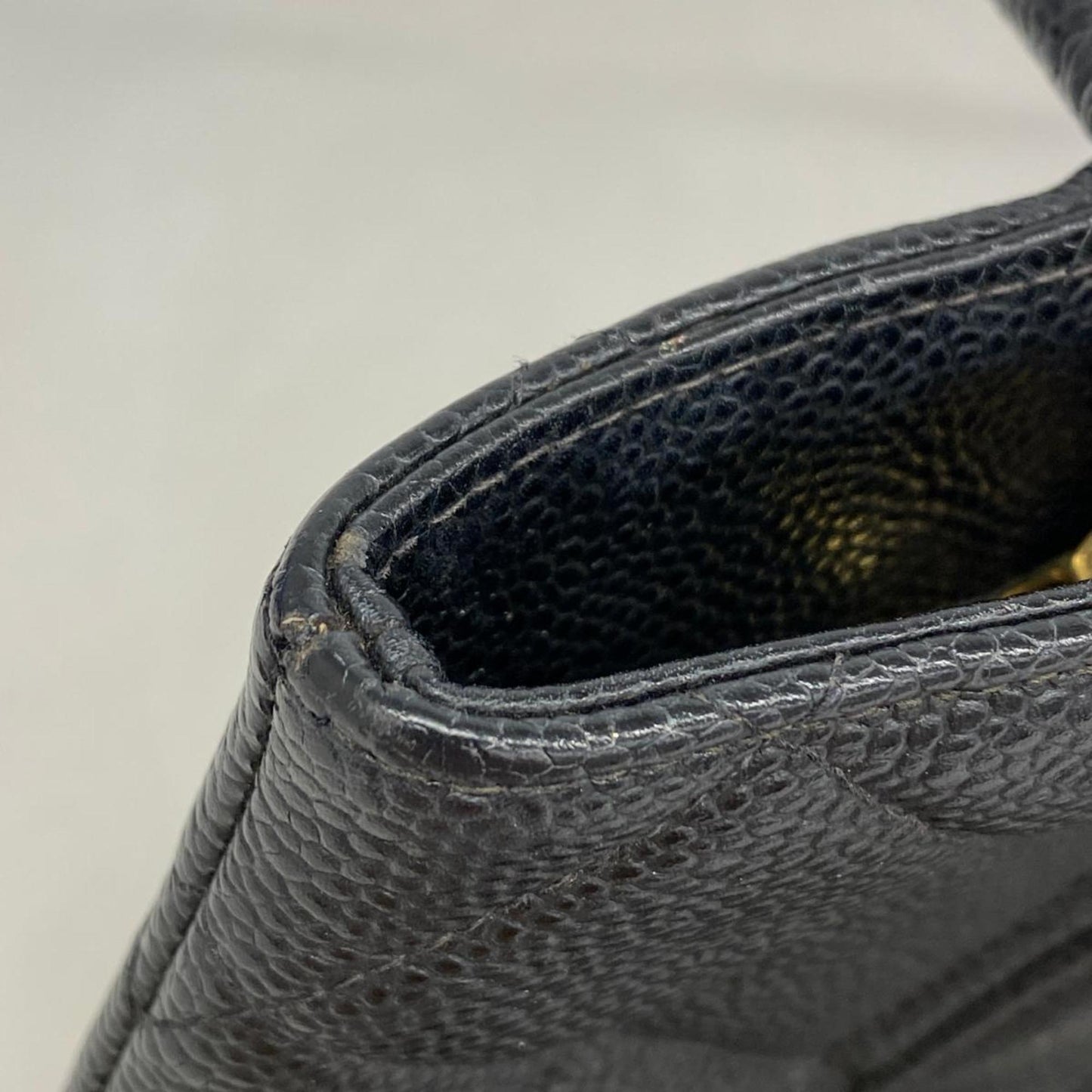 Chanel Tote Bag Reproduction Caviar Skin Black Women's