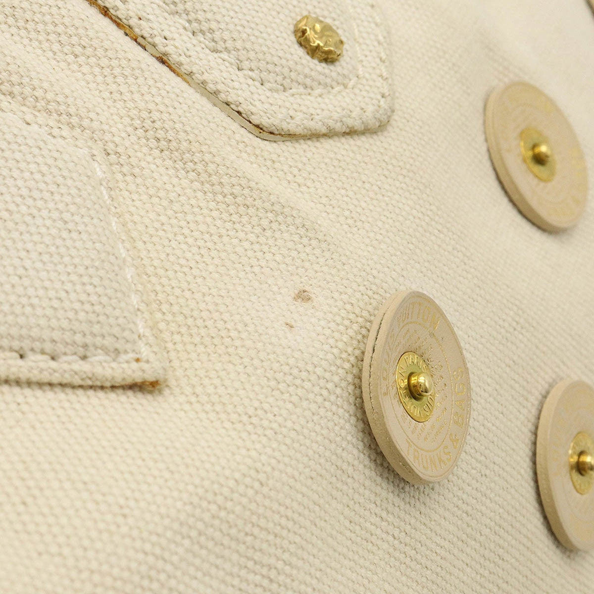 LOUIS VUITTON Polkadots Panama Bowlie Handbag Boston Bag Canvas Ivory M95409