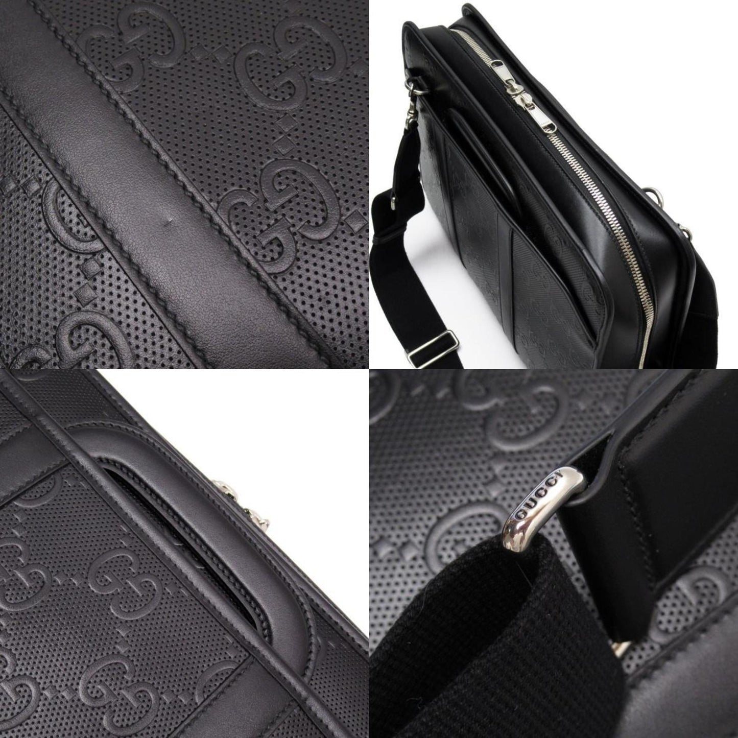 Gucci Black Leather Handbag Shoulder Bag