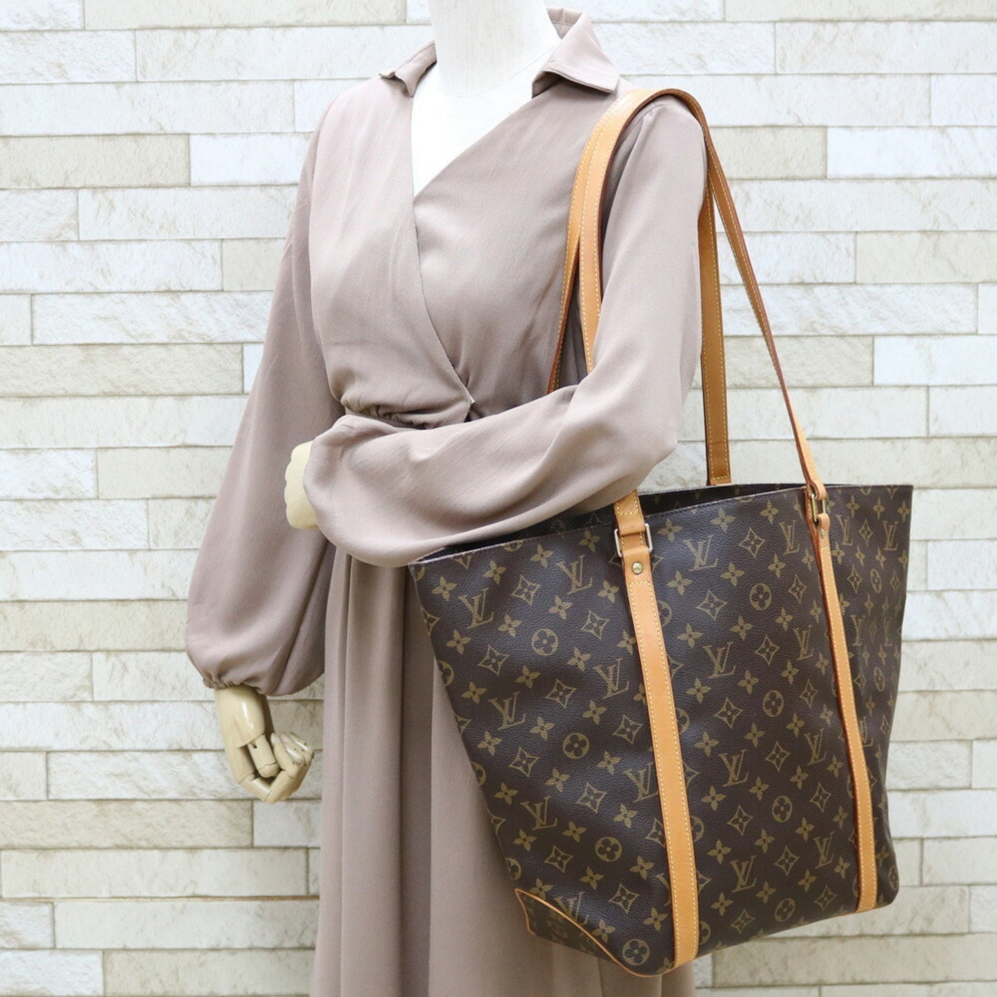 LOUIS VUITTON Shoulder Bag Monogram Sack M51108 Brown Women's Canvas