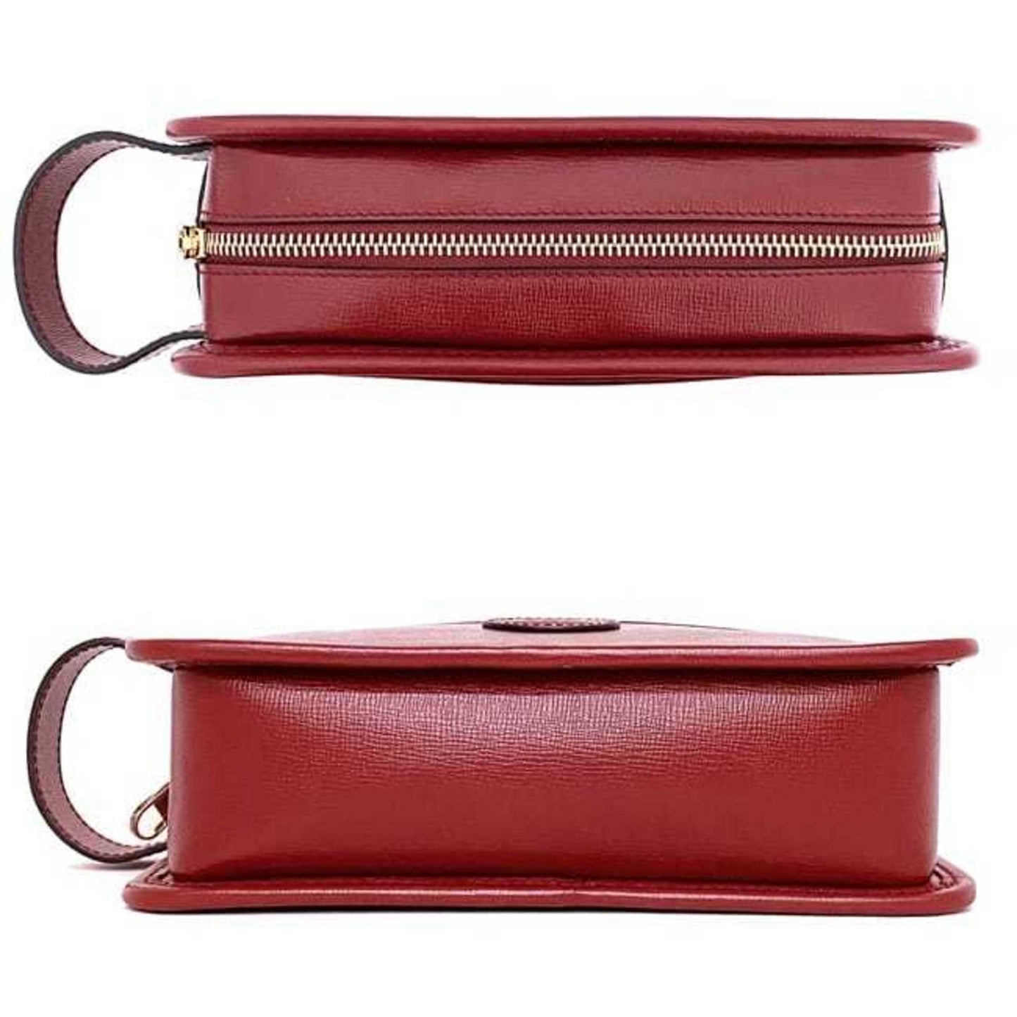 Gucci Red Color Leather Clutch Bag Handbag