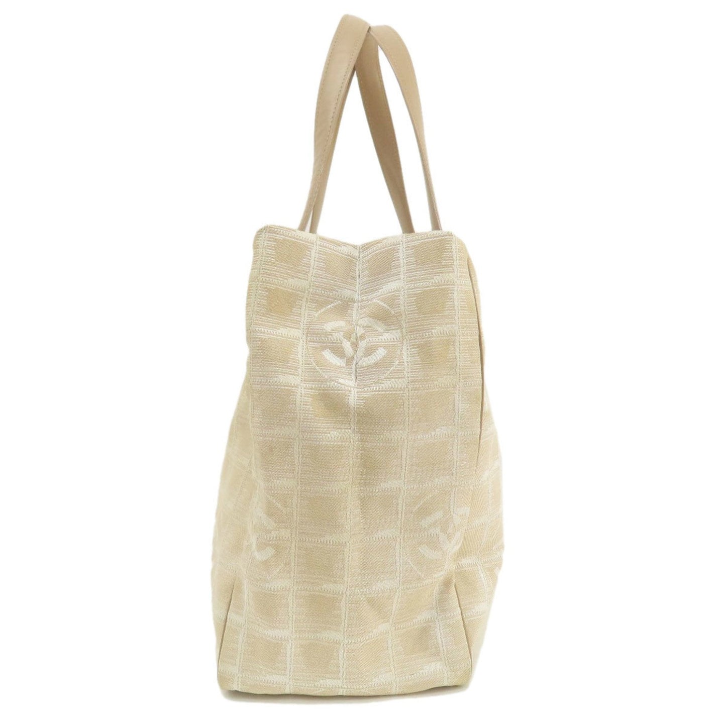 Chanel New Travel Line MM Tote Bag Nylon Jacquard Women's