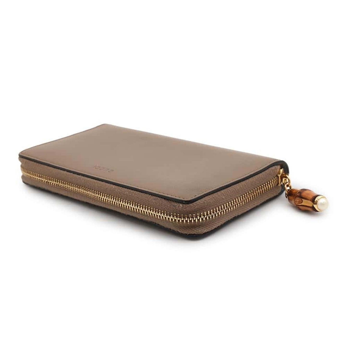 Gucci Beige Leather Long Wallet (Bi-Fold)