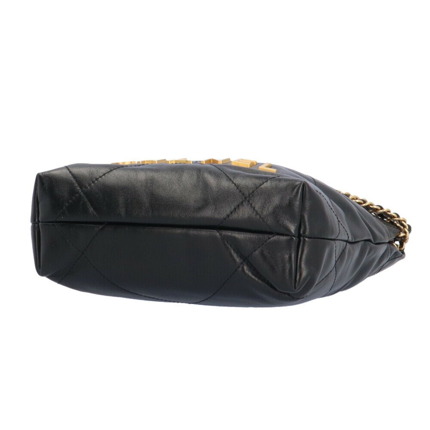 Chanel 22 Handbag Shoulder Bag Leather Black Women's CHANEL
