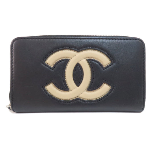 CHANEL Coco Mark Long Wallet Leather Women's