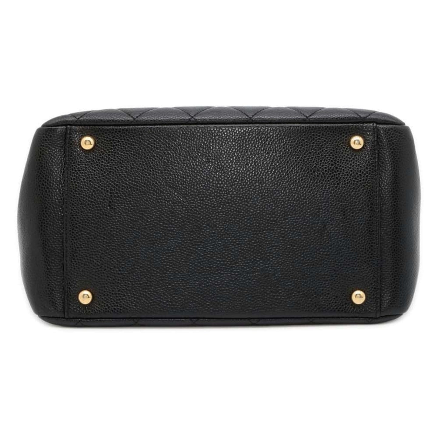 Chanel Chain Tote Bag Matelasse Coco Mark Caviar Skin A18004 CHANEL Black