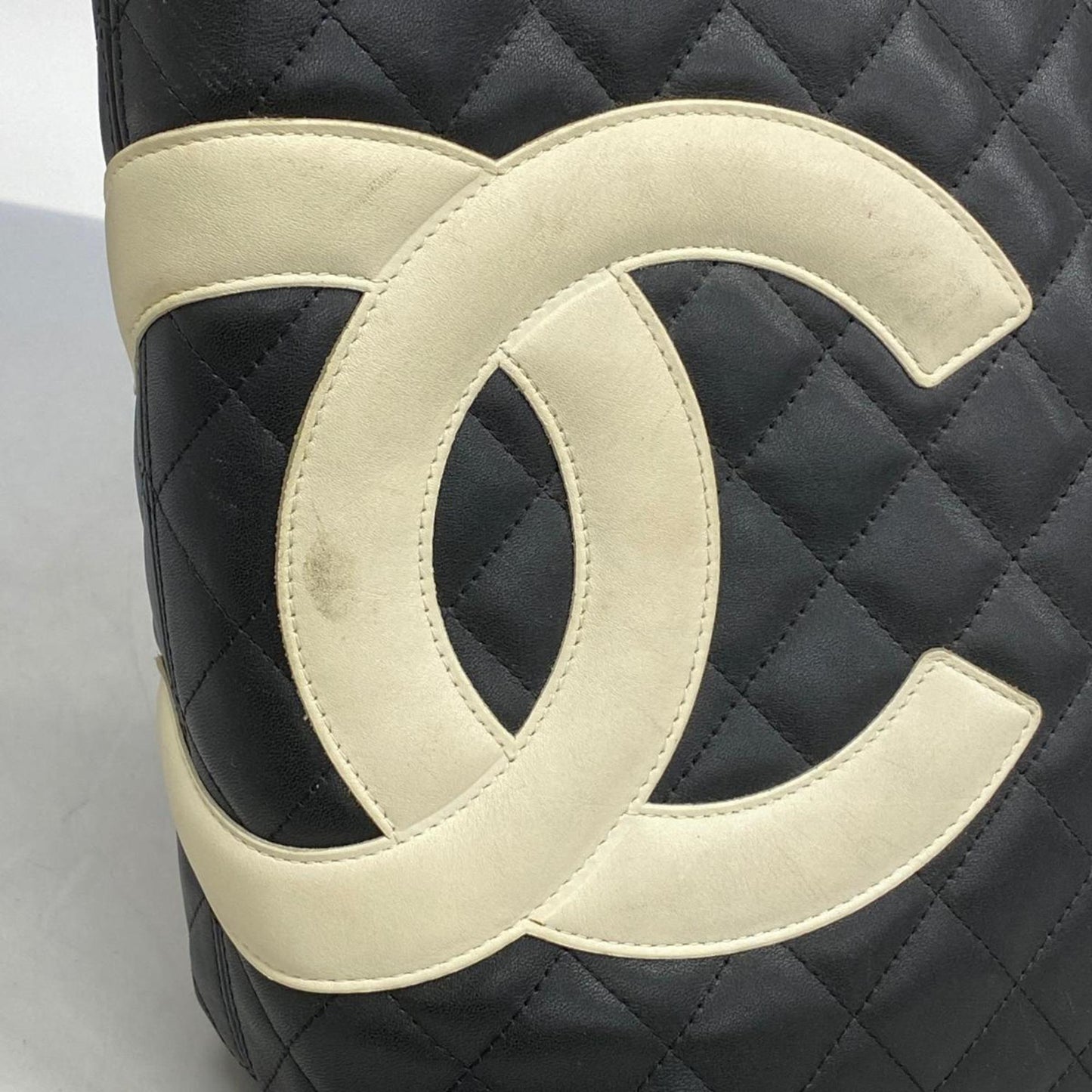 Chanel Tote Bag Cambon Lambskin Black Women's