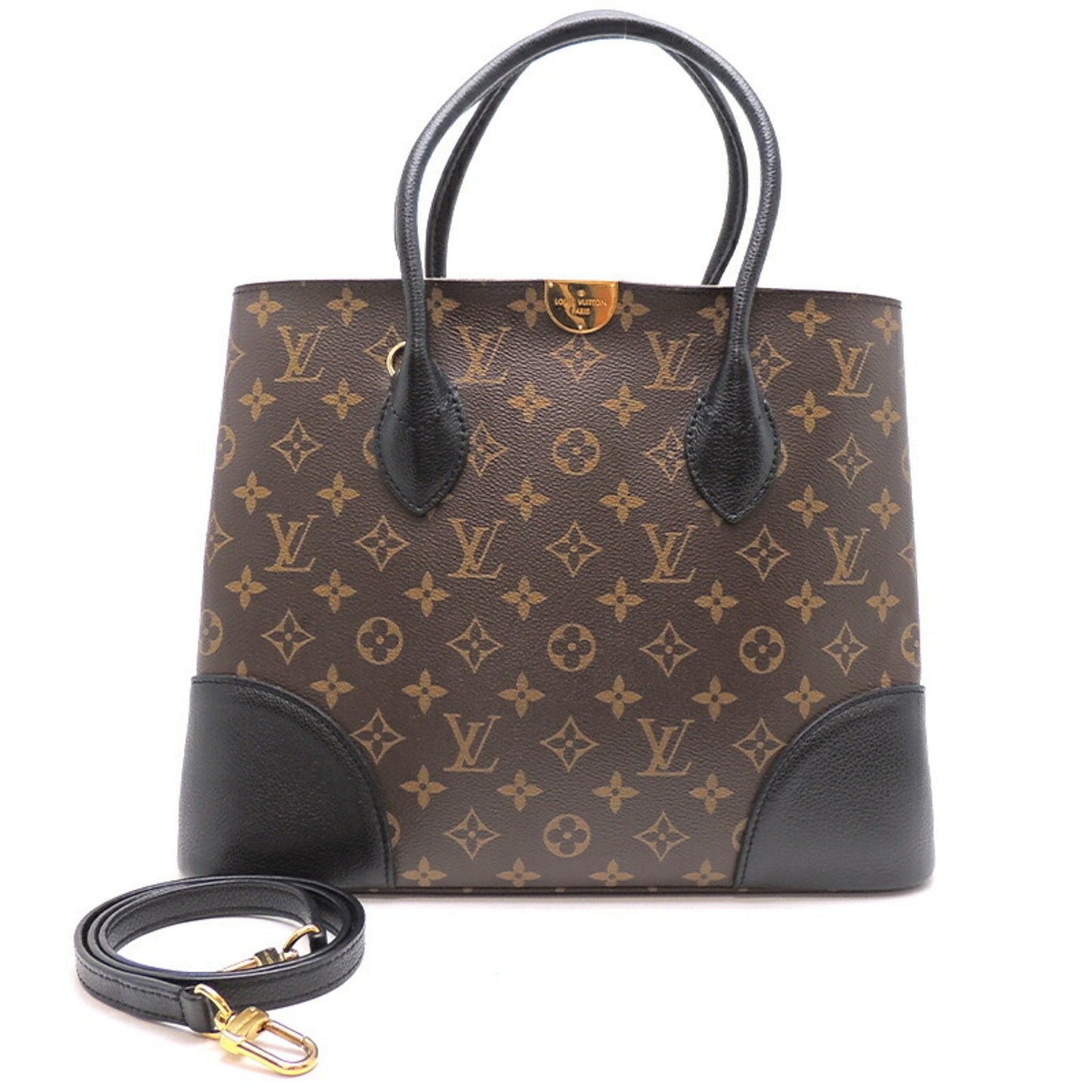 LOUIS VUITTON Flandrin Ladies Handbag M41595 Monogram Macassar Brown