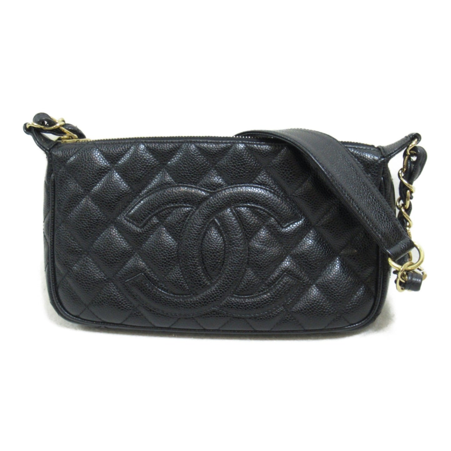 CHANEL Accessory pouch Black Caviar Skin (Grained Calf)