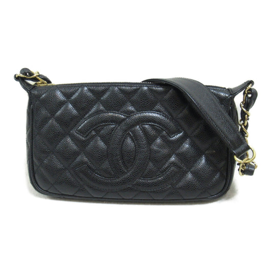 CHANEL Accessory pouch Black Caviar Skin (Grained Calf)