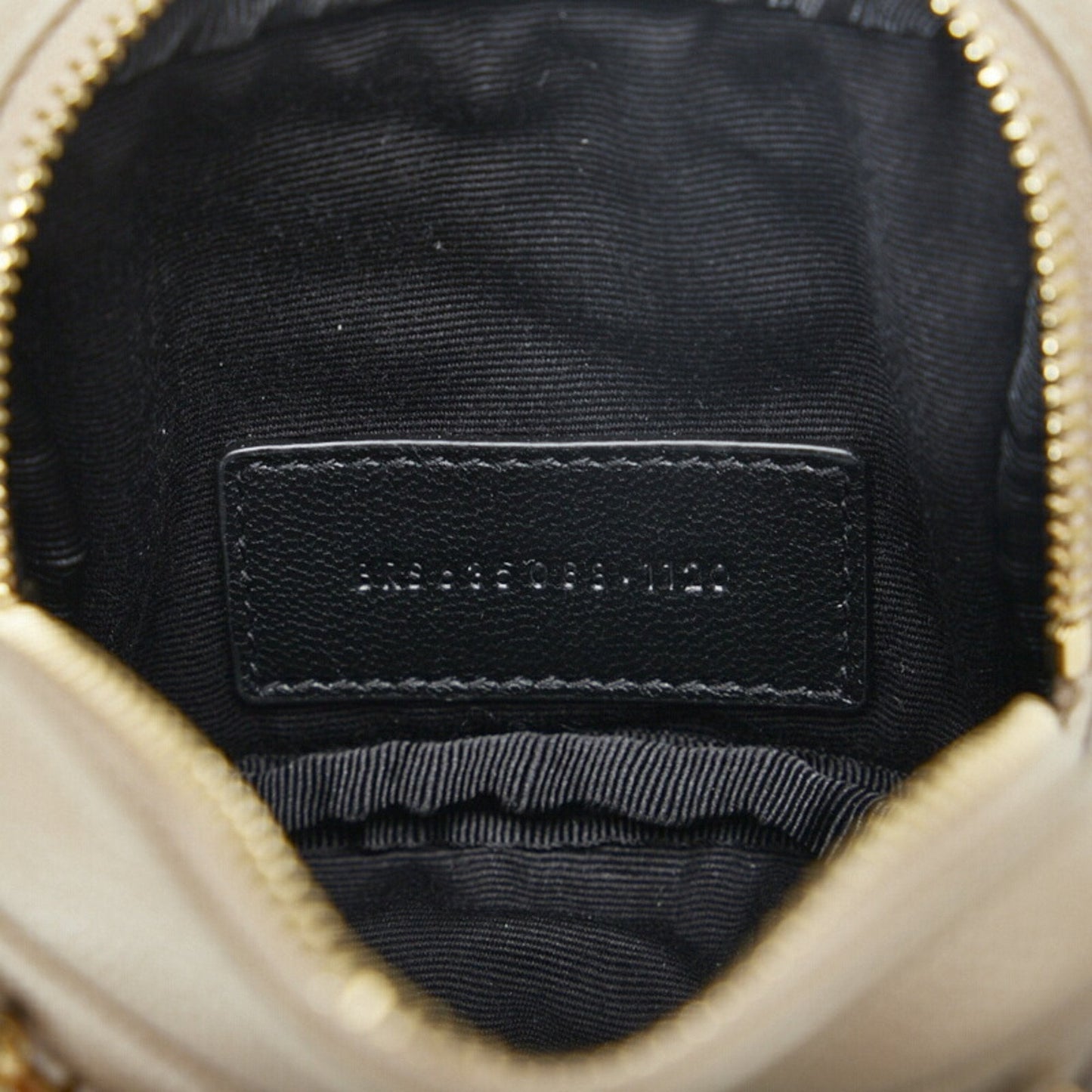 Saint Laurent YSL Hardware Cassandra Baby Chain Shoulder Bag 635088 Beige Gold Leather Women's