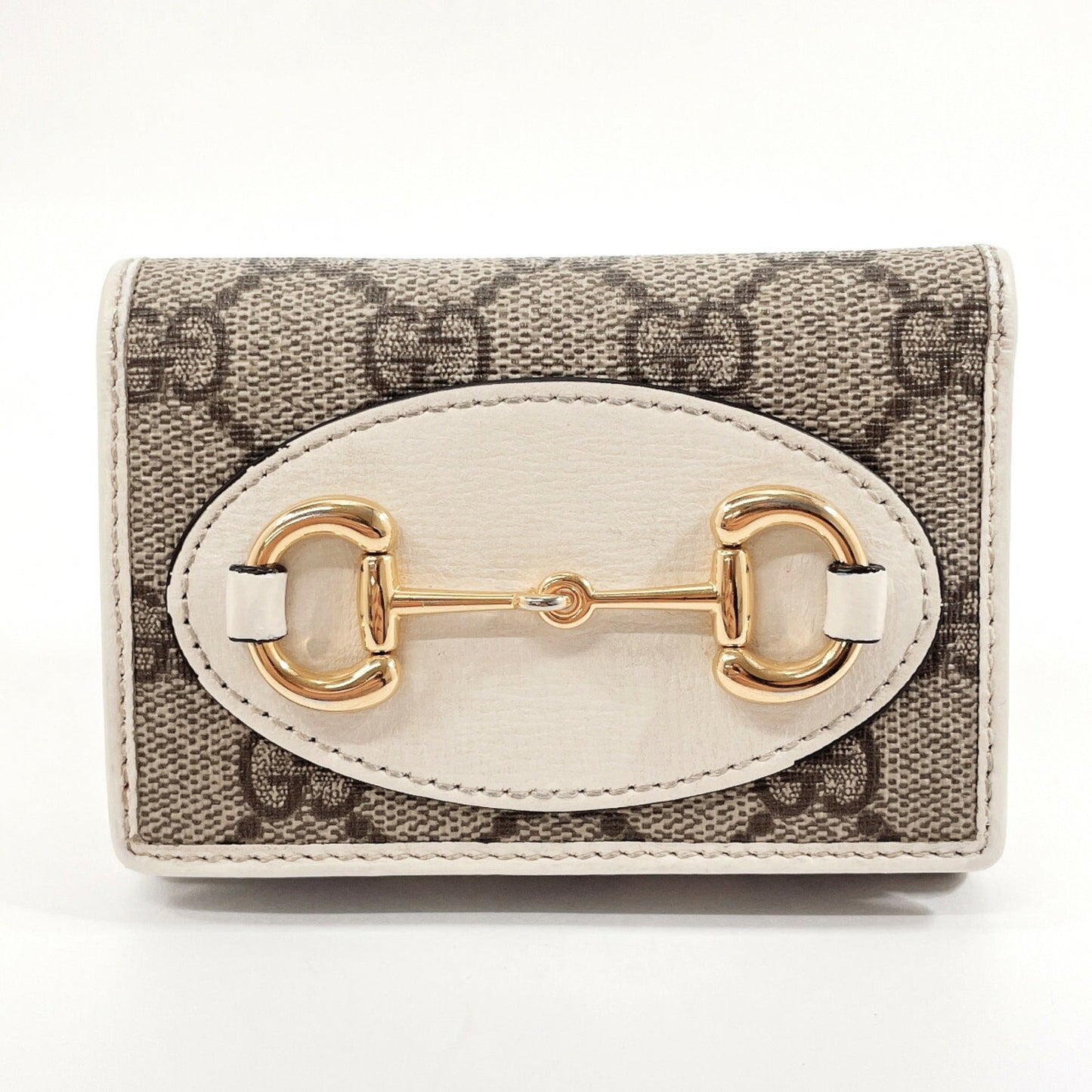 Gucci Gray White Gg Supreme Wallet (Tri-Fold) ()