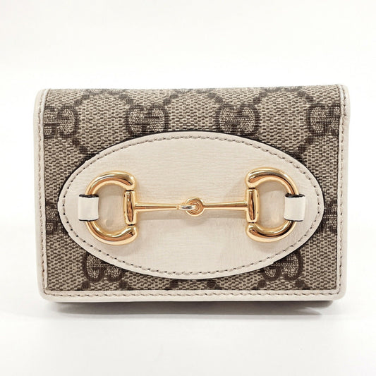 Gucci Gray White Gg Supreme Wallet (Tri-Fold) ()