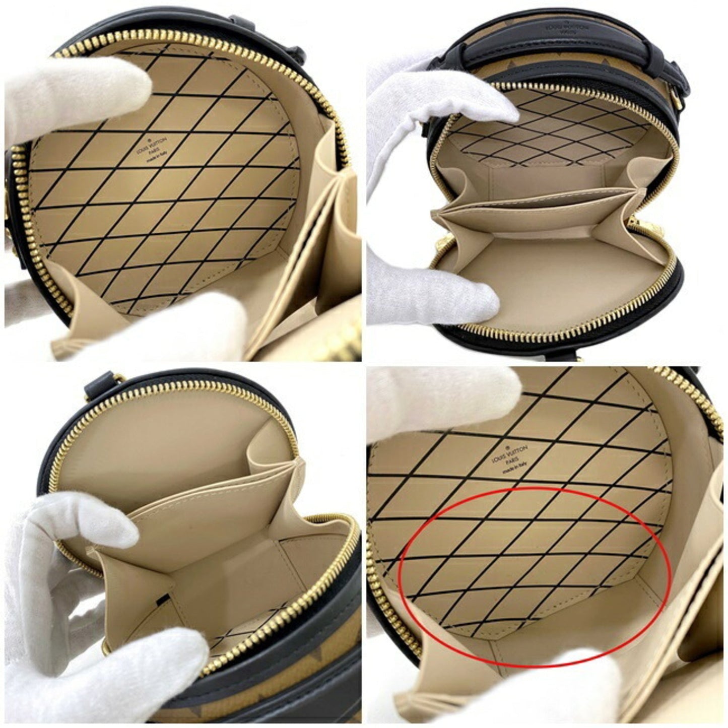 Louis Vuitton Shoulder Bag Bowat Chapo Brown Black Gold Monogram Reverse M68276 PL0240 LOUIS VUITTON Pochette Mini Name Tag LV Round