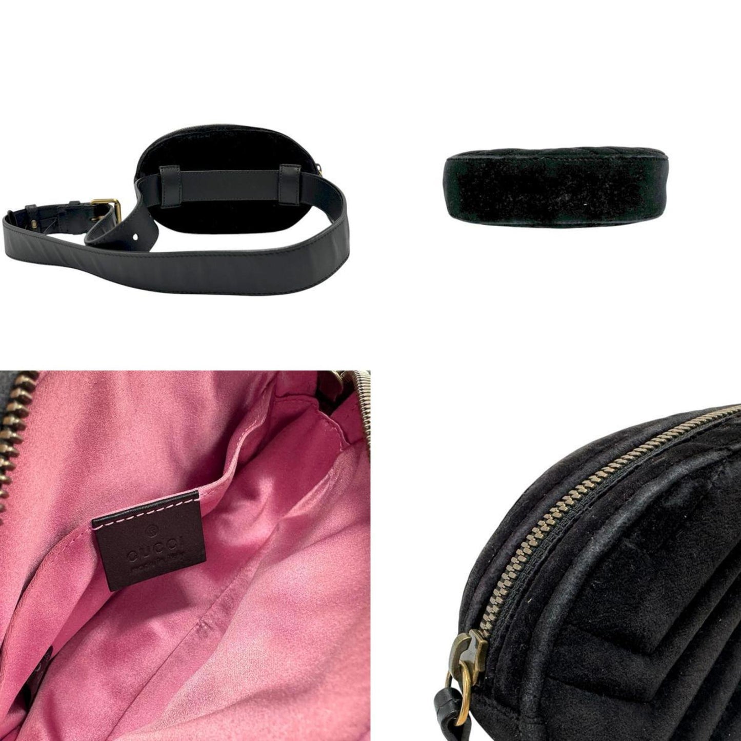 Gucci Black Leather Fanny Pack Sling Bag