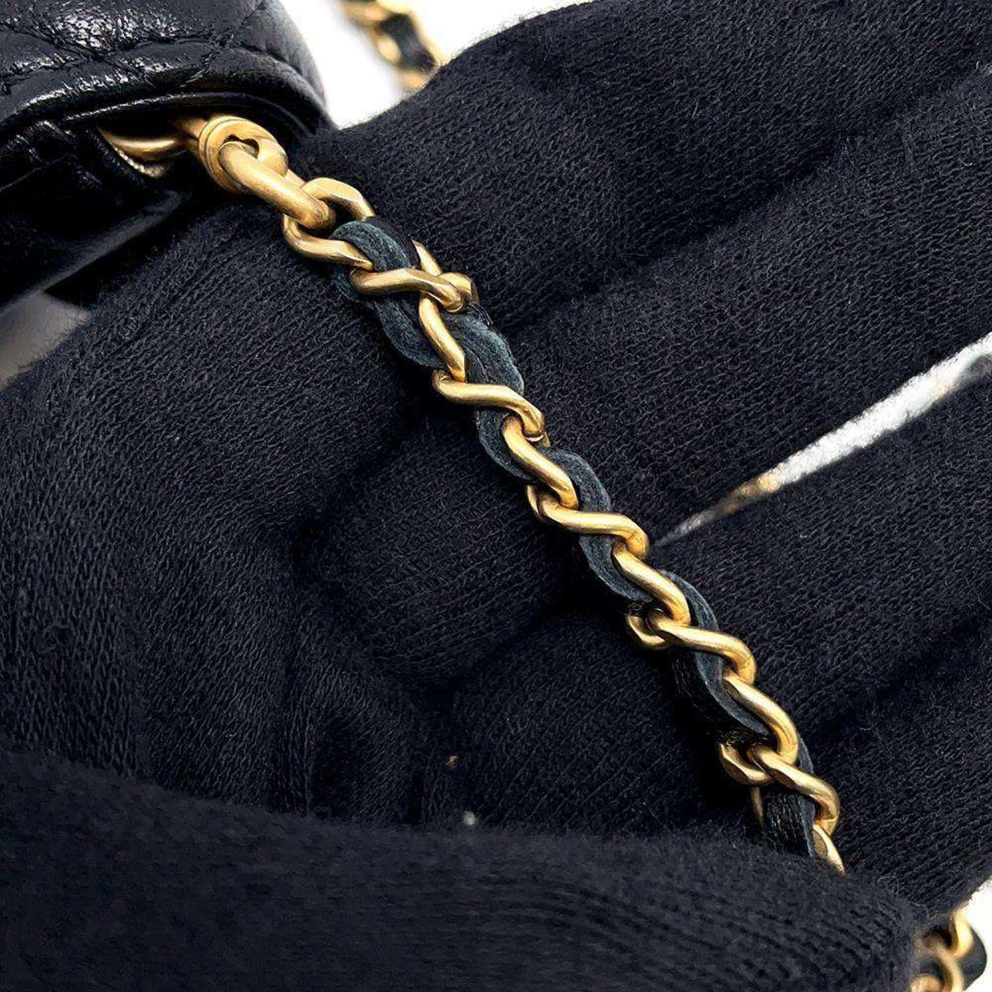 Chanel Waist Bag Matelasse Coco Mark Lambskin AP1461 2way Shoulder Ball Black