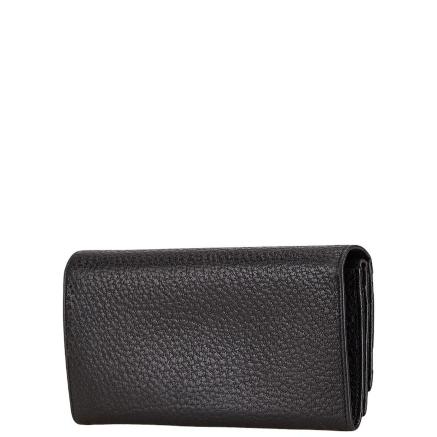 Gucci Black Leather Long Wallet (Bi-Fold)